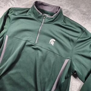 Michigan State Spartan Jacket Men 2XL Green NCAA Golf Nike Therma Fit Basketball